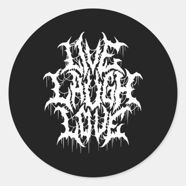 Pegatina Redonda Live Lauder Love Black Parody Metalizado Tipografí (Anverso)