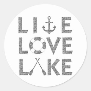PEGATINA REDONDA LIVE LIFE LAKE