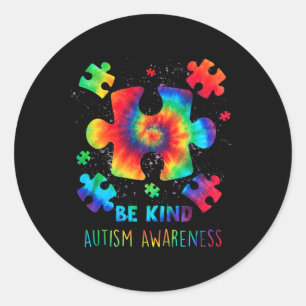 Pegatina Redonda Live Love Accept Autism Awareness Support Aceptabl