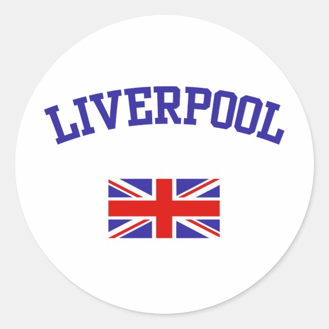 Pegatina Redonda Liverpool (Anverso)