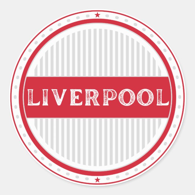 Pegatina Redonda Liverpool City Pride Emblem – English Identity (Anverso)