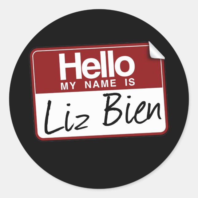 PEGATINA REDONDA LIZ BIEN (Anverso)