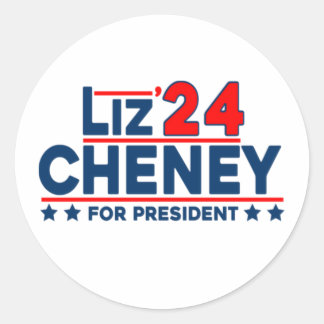 Pegatina Redonda liz cheney 2024 para presidente