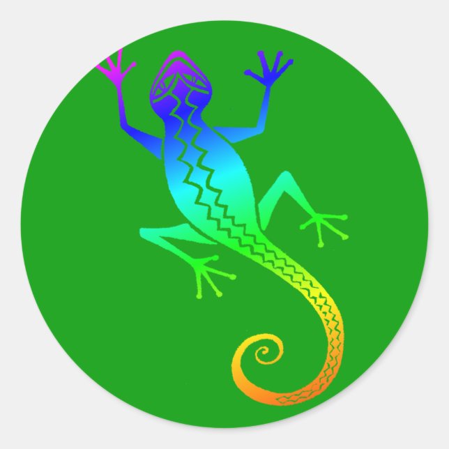Pegatina Redonda Lizard /8 (Anverso)