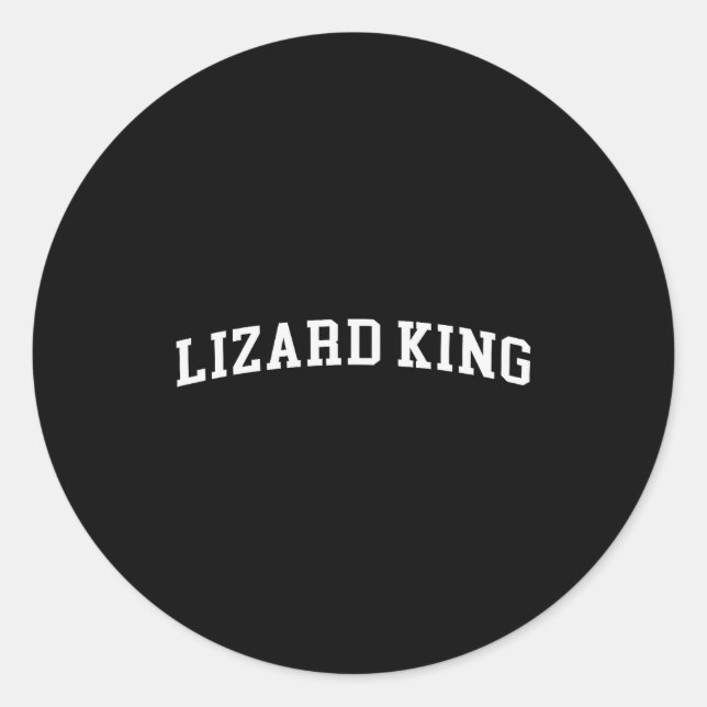 Pegatina Redonda Lizard King  (Anverso)