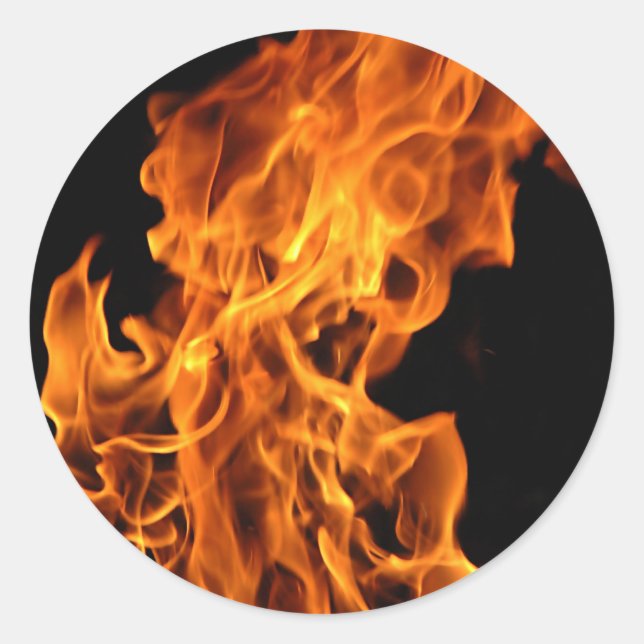 Pegatina Redonda Llama (Anverso)