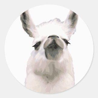 Pegatina Redonda Llama a Snobby de Snooty Personalizada