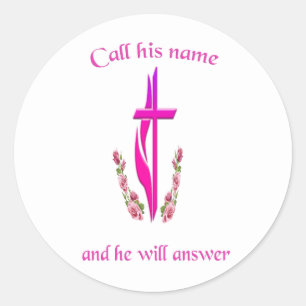 Pegatina Redonda Llama a su Namey él responderá