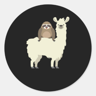 Pegatina Redonda Llama a una broma cómica