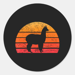 Pegatina Redonda Llama Alpaca Lover Llama
