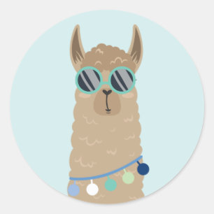 Pegatina Redonda Llama de Super Guay