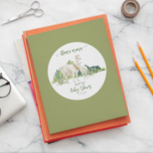 Llama Mama Baby Shower Watercolor