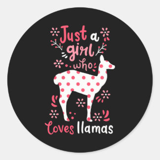 Pegatina Redonda Llama sólo una llamada Chica
