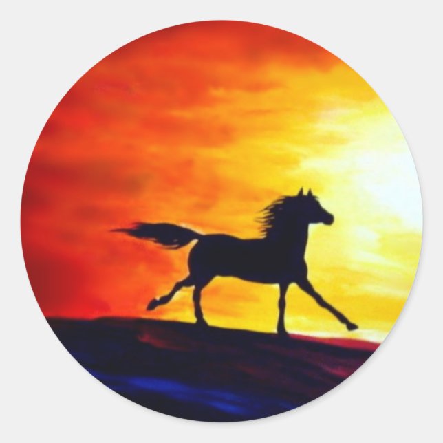 Pegatina Redonda Llamada a la libertad (Anverso)