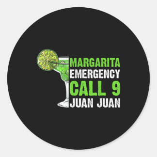 Pegatina Redonda Llamada de emergencia Margarita 9 Juan Shirt