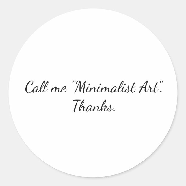 Pegatina Redonda Llámame Sticker (Anverso)