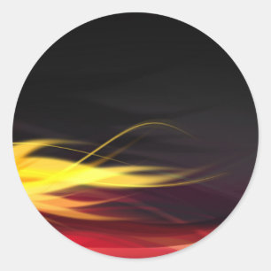 Pegatina Redonda Llamas calientes