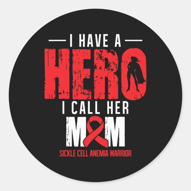 Pegatina Redonda Llame a su mamá - Apoyo para la toma de conciencia (Anverso)