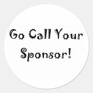 Pegatina Redonda llame a su patrocinador