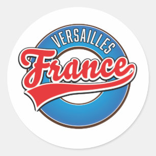 Pegatina Redonda Llavero con logo de Versalles Francia