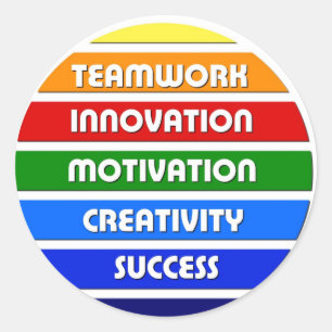 Pegatina Redonda Llaves al éxito