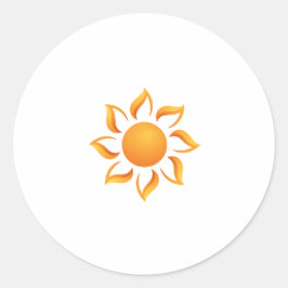 Pegatina Redonda Llenamos los días de sol