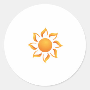 Pegatina Redonda Llenamos los días de sol