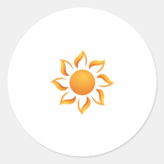 Pegatina Redonda Llenamos los días de sol