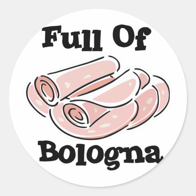 Pegatina Redonda lleno de bologna (Anverso)