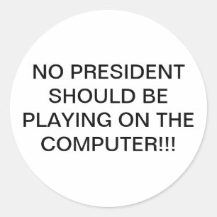 Pegatina Redonda Lleva la computadora de Trump Hankamer Artjunkhaus