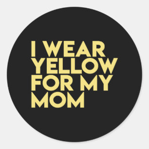 Pegatina Redonda Llevo Amarillo Para Mi Mamá