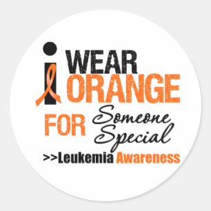 Pegatina Redonda Llevo el naranja para alguien especial