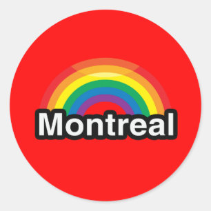 PEGATINA REDONDA LLUVIA DE ORGULLO LGBT MONTREAL