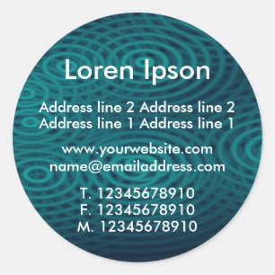 Pegatina Redonda Lluvia eléctrica Dark Turquoise Business / Profile