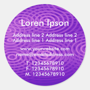 Pegatina Redonda Lluvia eléctrica Purple Business / Perfil