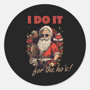 Pegatina Redonda ¡lo hago por el humor de los navidades!