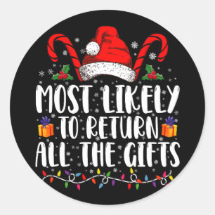 Pegatina Redonda Lo Más Probable Es Que Devuelvan A Todos Los Navid