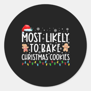 Pegatina Redonda Lo Más Probable Es Que Los Navidades De Bake Cocin
