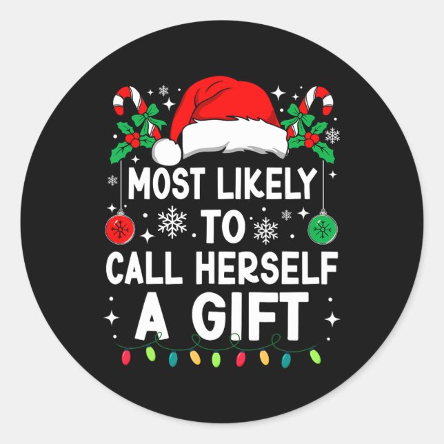 Pegatina Redonda Lo Más Probable Es Que Se Llamen Un Partido De Nav (Anverso)