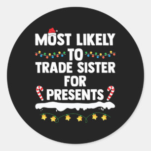 Pegatina Redonda Lo Más Probable Para La Hermandad Comercial Para P