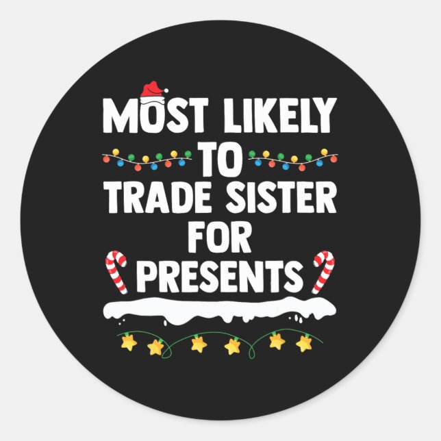 Pegatina Redonda Lo Más Probable Para La Hermandad Comercial Para P (Anverso)