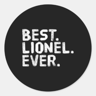 Pegatina Redonda Lo mejor. Lionel. Nunca. Chiste de nombres persona