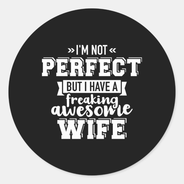 Pegatina Redonda Lo Mejor Para El Día Del Marido (Anverso)