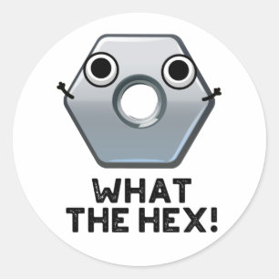 Pegatina Redonda Lo que el hexágono hexagonal forma un bollo