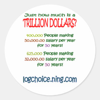 Pegatina Redonda Lo que es un billón