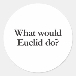 Pegatina Redonda lo que haría euclid
