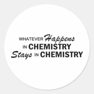 Pegatina Redonda Lo que pase - Química