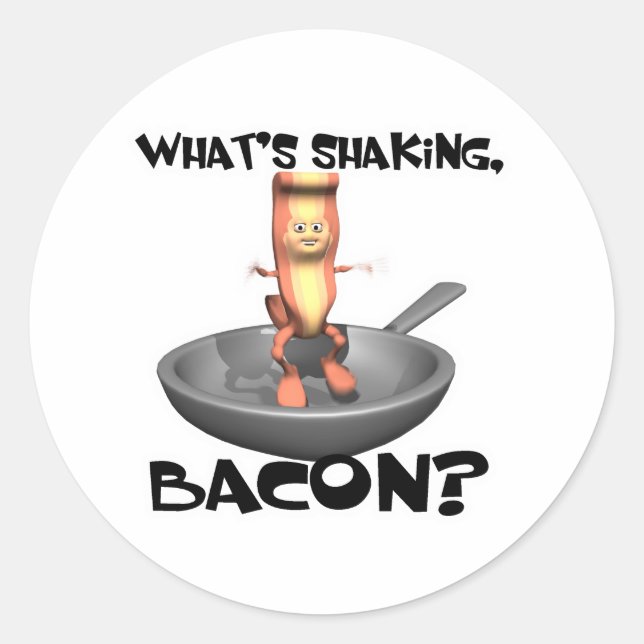 Pegatina Redonda Lo que sacude a Bacon (Anverso)