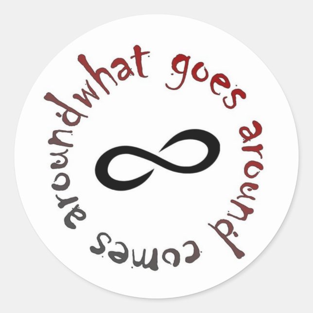 Pegatina Redonda Lo que va por ahí, se acerca (Anverso)