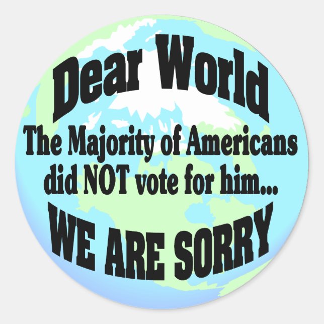 Pegatina Redonda Lo siento (Anverso)